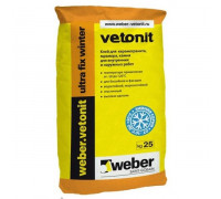 Клей для плитки weber.vetonit ultra fix winter 25 кг зимний